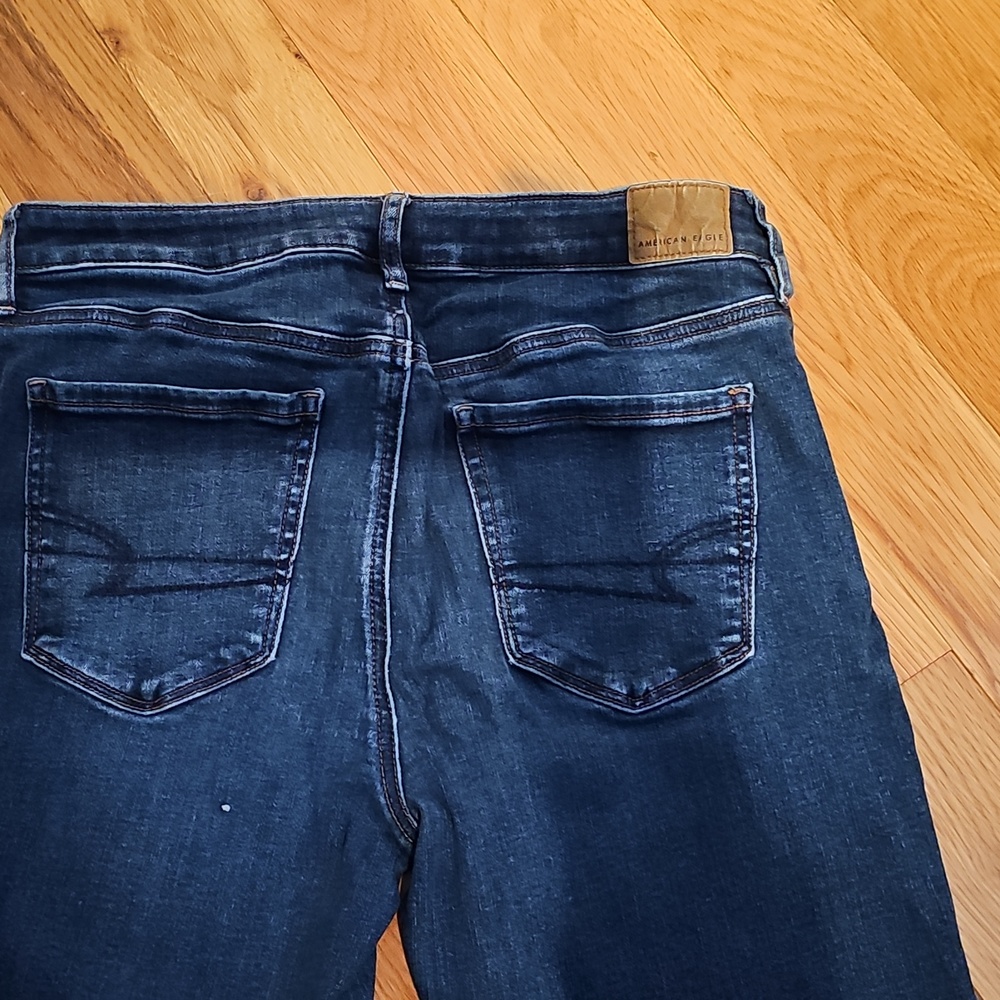 American Eagle Outfitters Dark Blue Flare Jeans - Picture 4 of 4